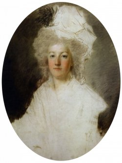 Marie Antoinette before execution in her white dress